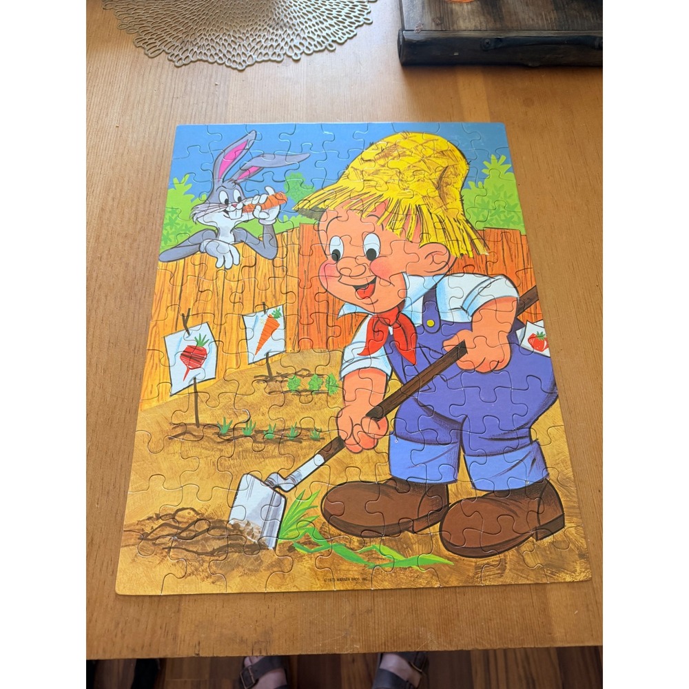 Whitman Jigsaw Puzzle 100 Piece Multicolor‎ 1973 Elmer Fudd Bugs Bunny Vintage